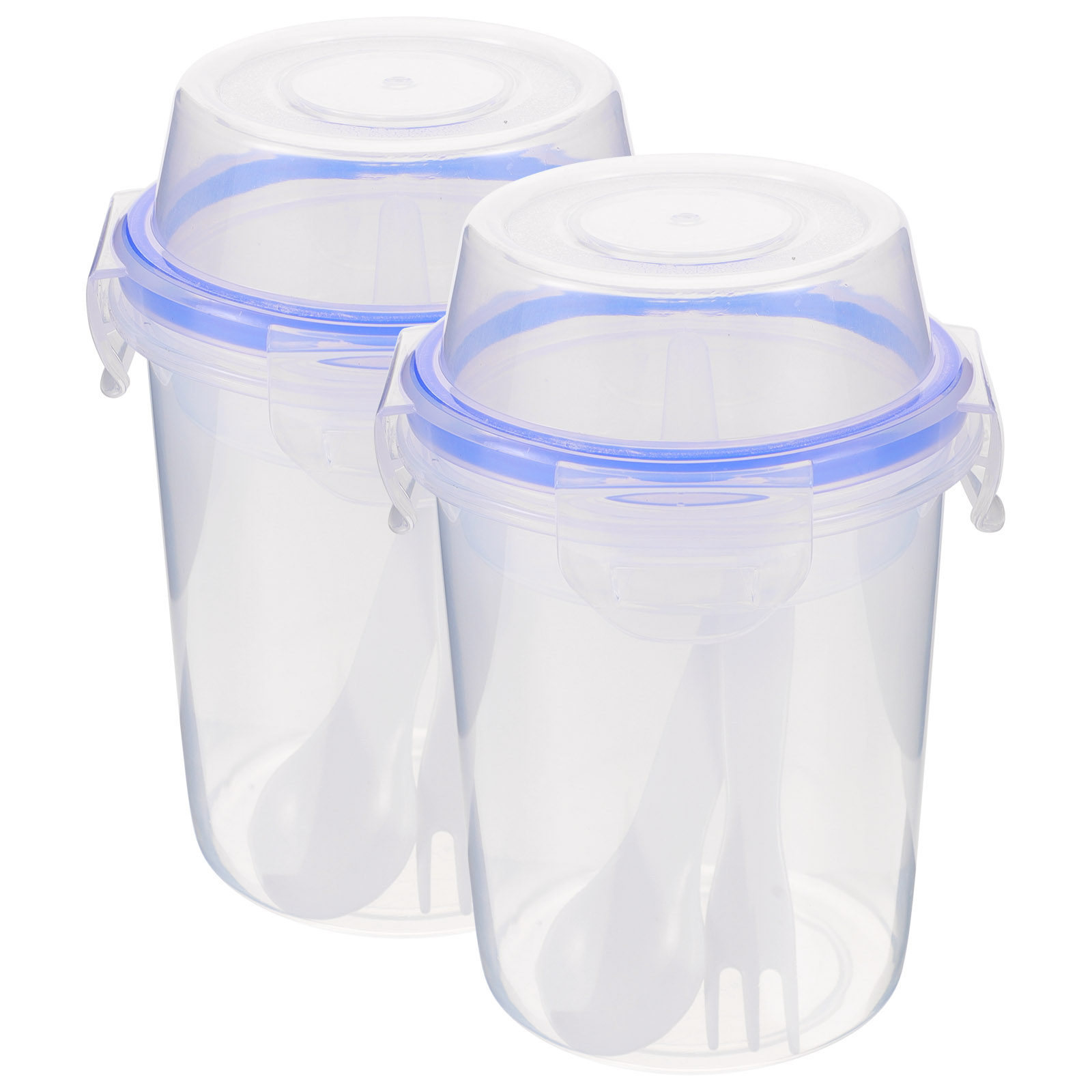 Overnight Oat Jar - 2Pcs Sealed Overnight Oats Jars Plastic