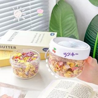 Overnight Oat Jar - Overnight Oats Cup Portable Wide Mouth