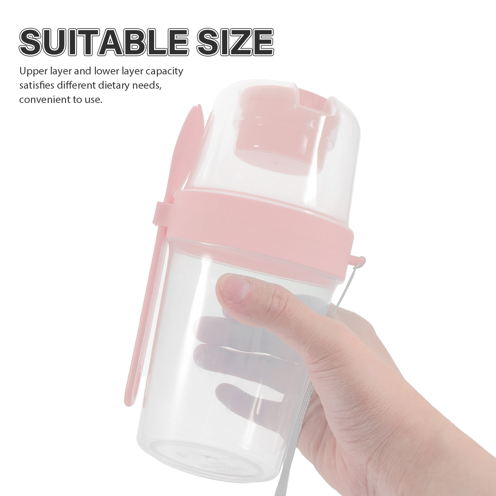 Overnight Oat Jar - 1Set Double-Layer Portable Salad Cup with
