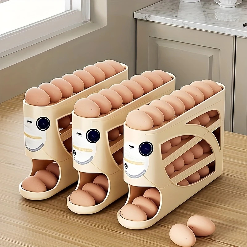 Meal Prep Gym - 3-Tier Rolling Egg Storage Container for