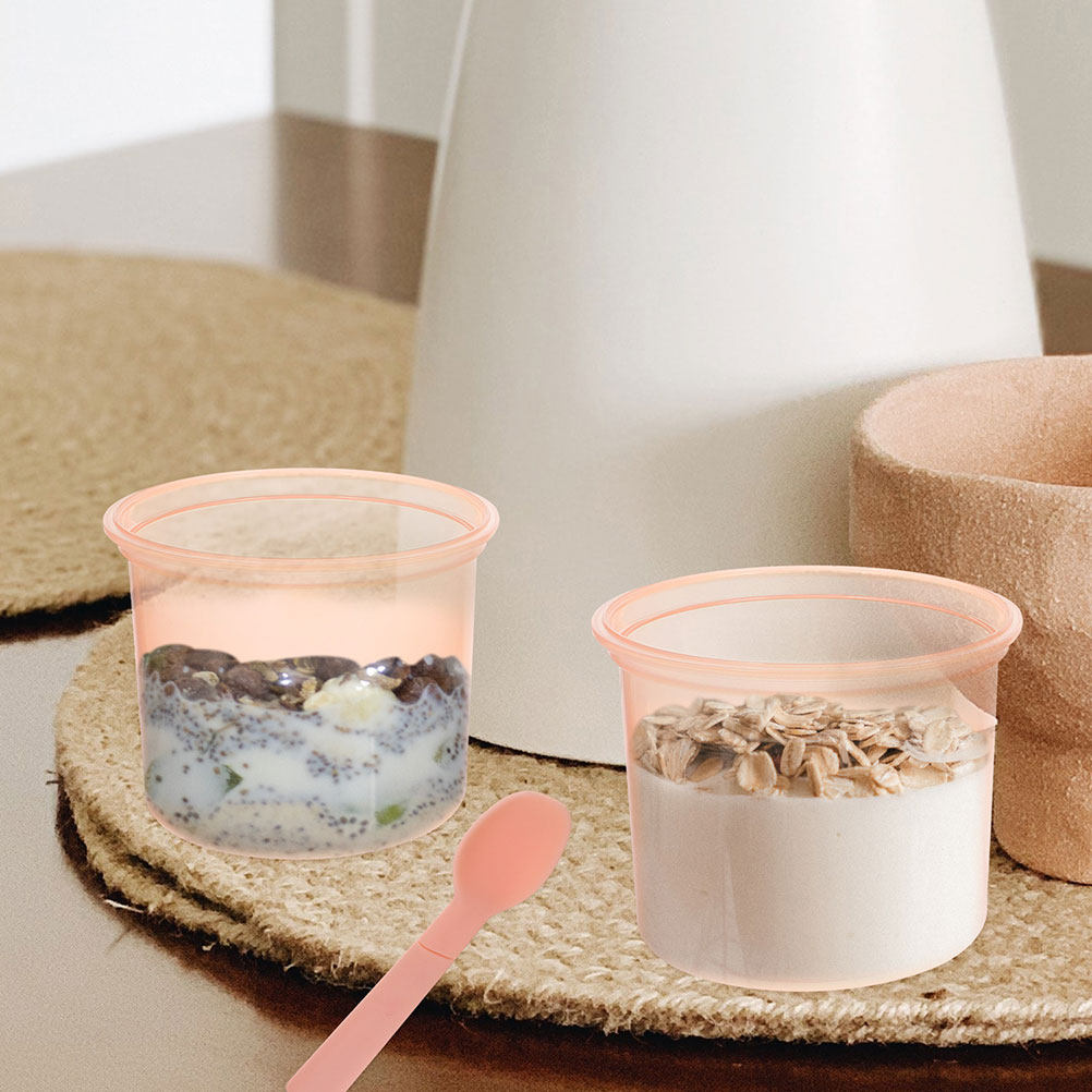 Meal Prep Gym - 2Pcs Overnight Oats Jars with Lids
