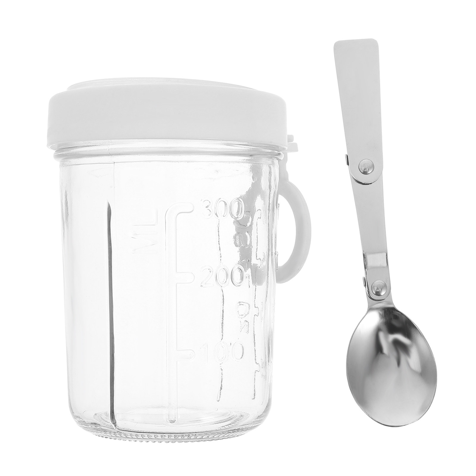 Meal Prep Oatmeal - Glass Oatmeal Container 350Ml Reusable Wide