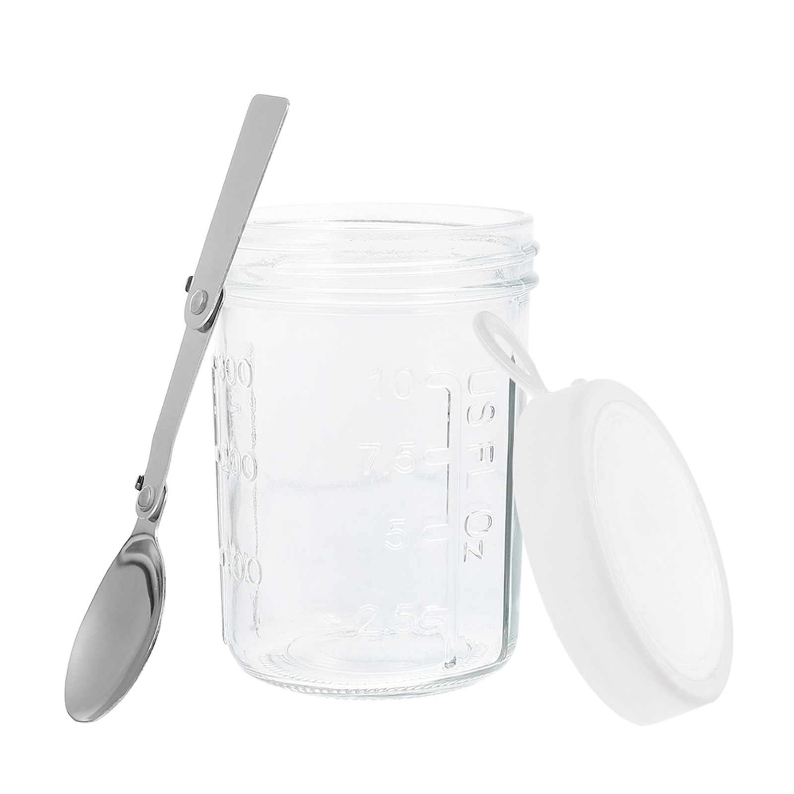 Meal Prep Oatmeal - Glass Oatmeal Jar Container 350ml Wide