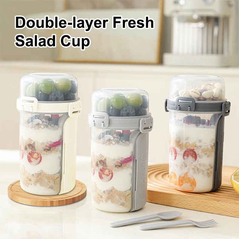 600ML Salad Oatmeal Cup Breakf - Meal Prep Yogurt Cups บทวิจารณ์และราคา