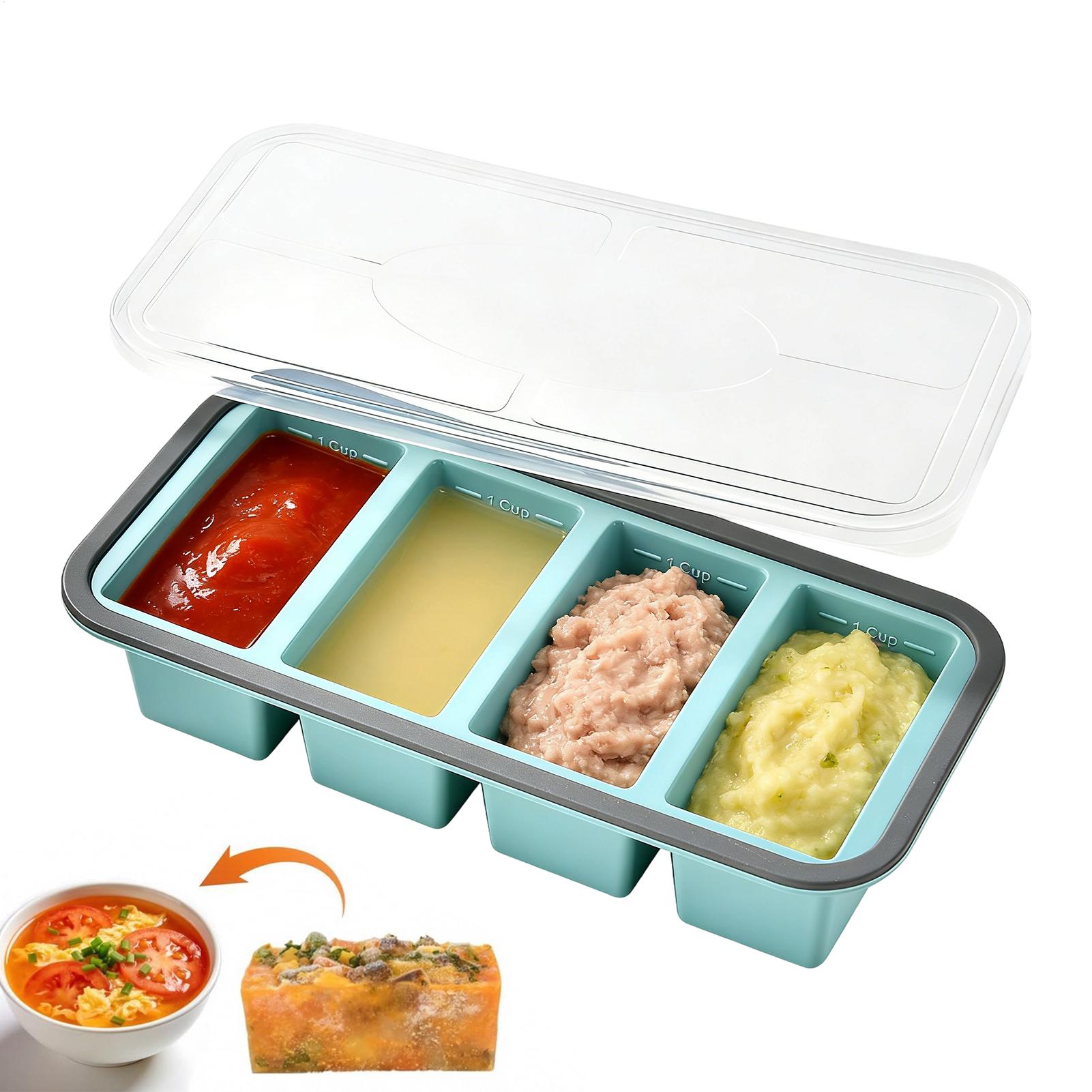 Silicone Freezer Tray Mold wit - Meal Prep Oatmeal บทวิจารณ์และราคา