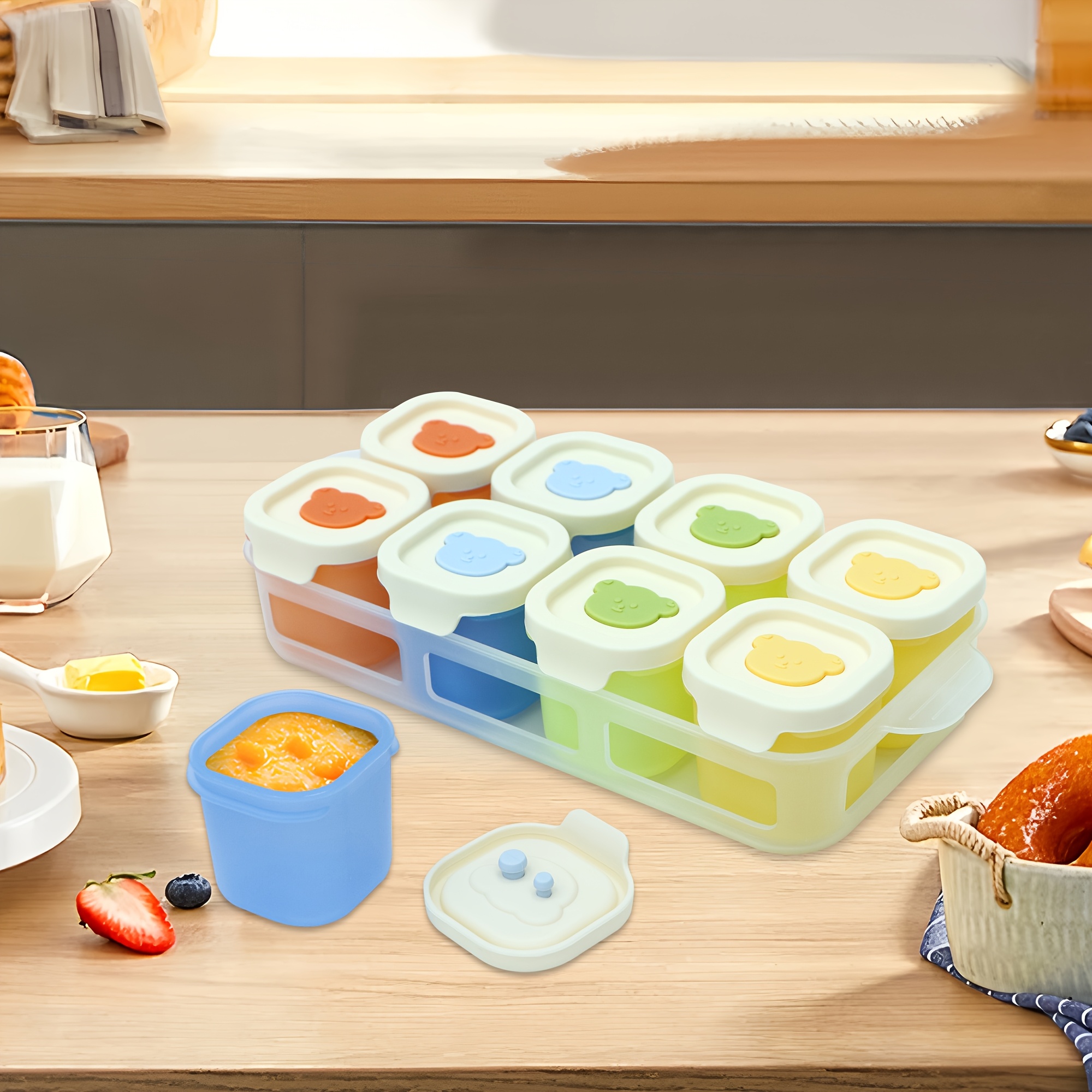 9pcs Silicone Food Storage Con - Meal Prep Oatmeal บทวิจารณ์และราคา