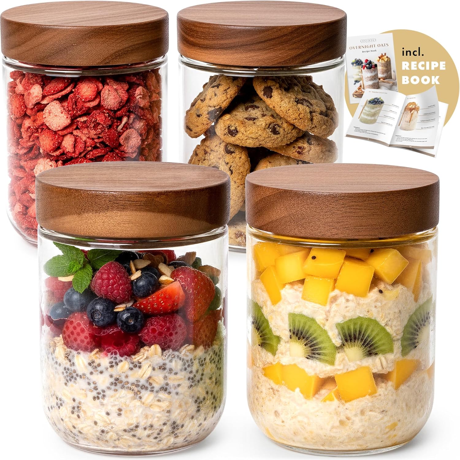 Overnight Oats Containers with - Overnight Oat Jar บทวิจารณ์และราคา