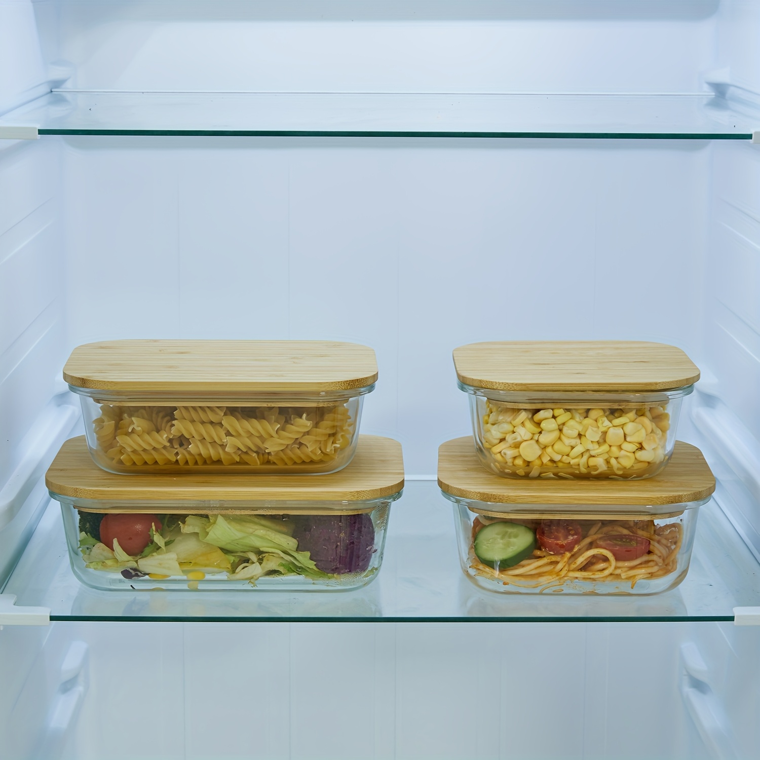 4 Pack Glass Food & Dish Trans - Meal Prep No Microwave บทวิจารณ์และราคา