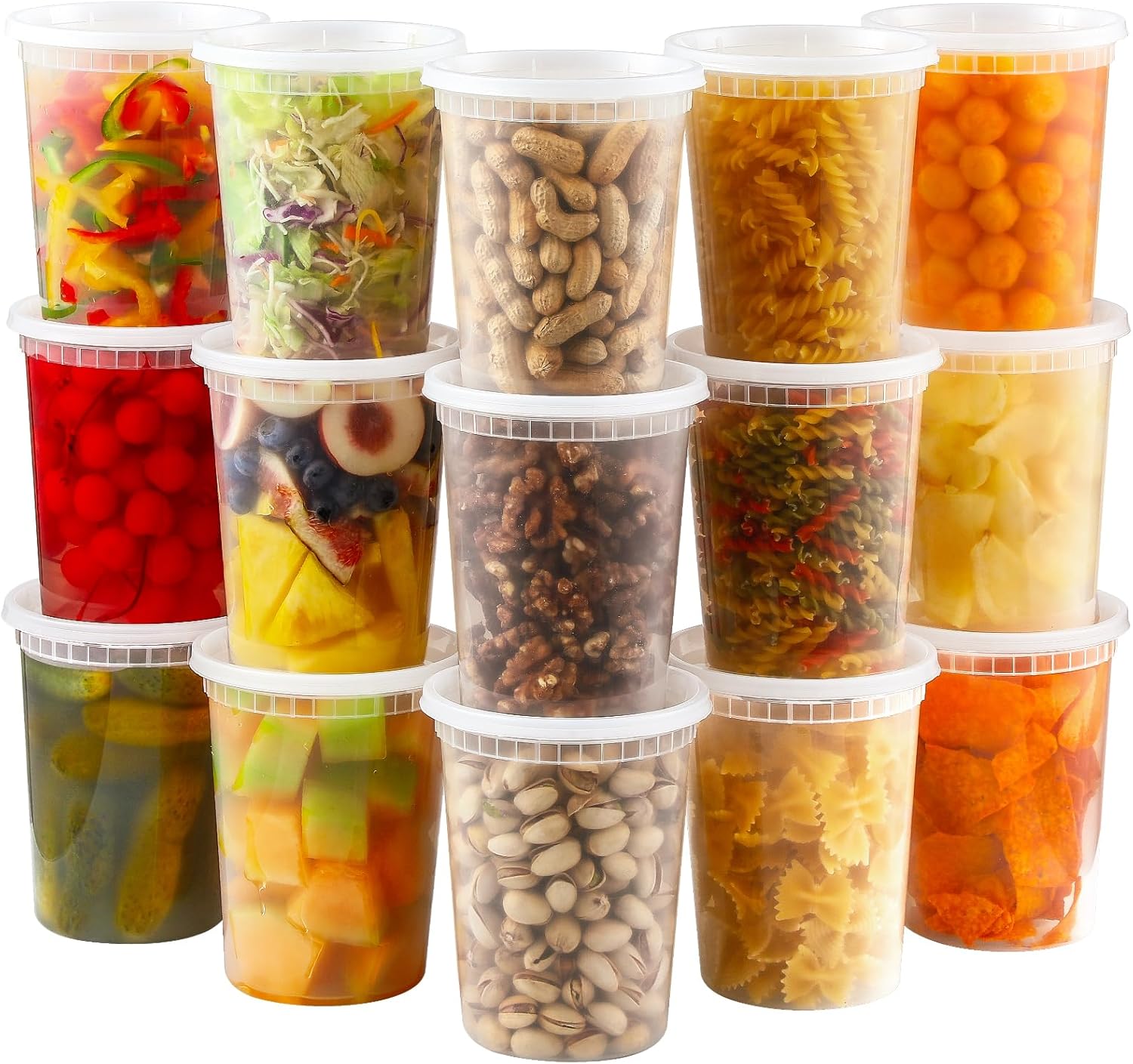 20 Sets 32 oz Plastic Deli Con - Meal Prep No Microwave บทวิจารณ์และราคา