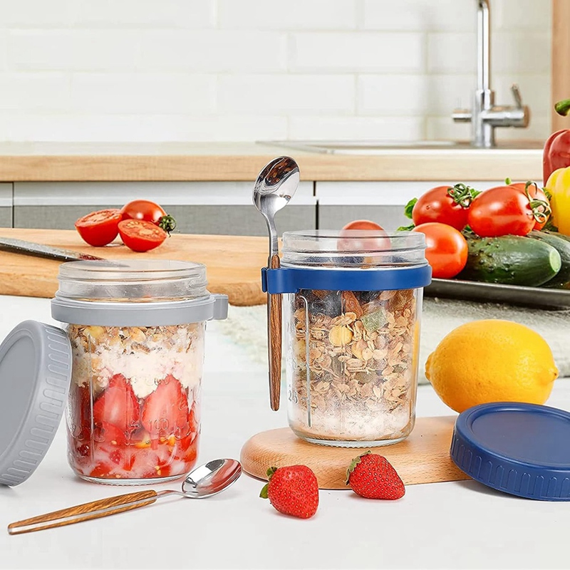 4 Pack Overnight Oats Containe - Overnight Oat Jar บทวิจารณ์และราคา