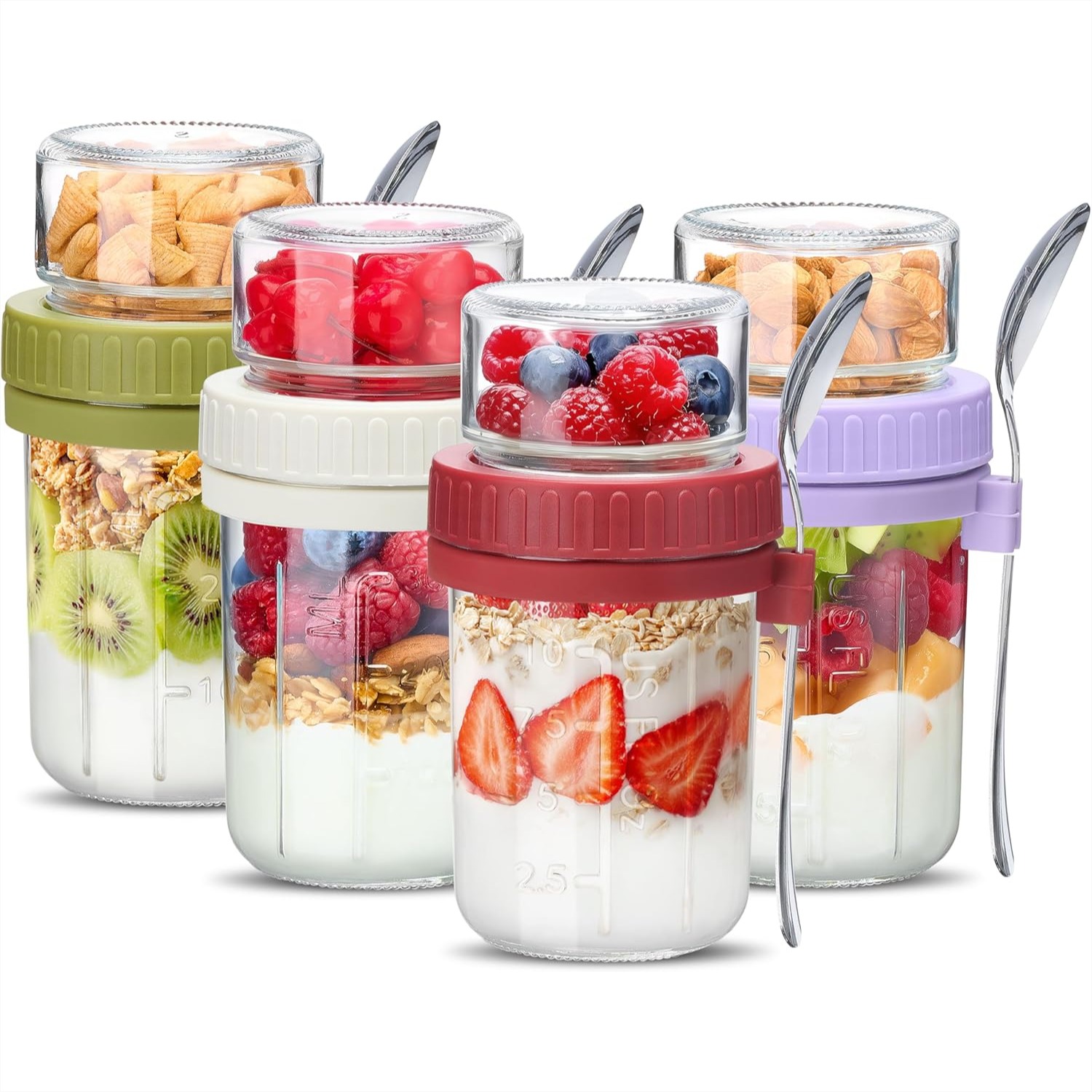 Overnight Oats Containers with - Meal Prep Yogurt Cups บทวิจารณ์และราคา