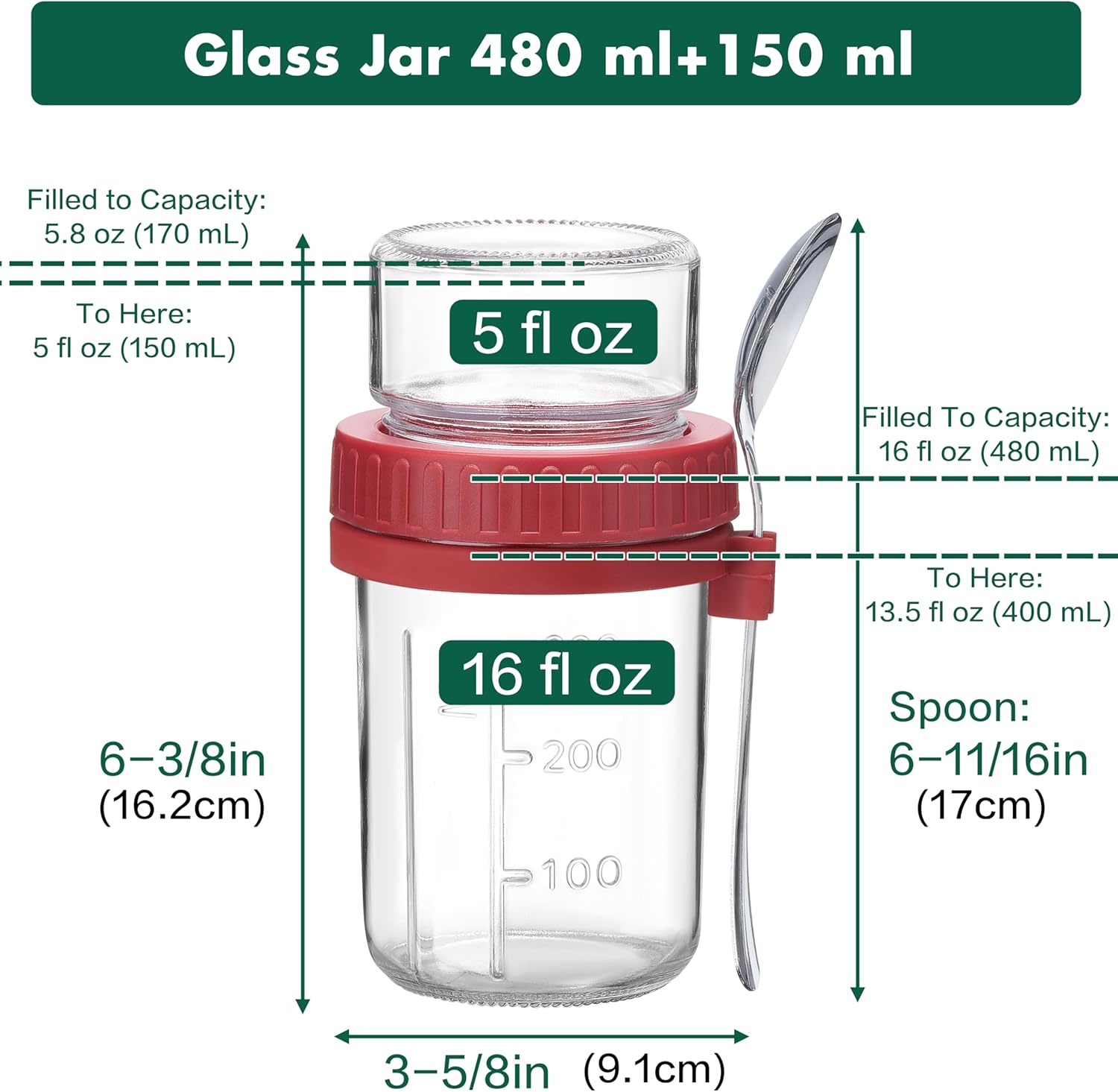 Overnight Oats Containers with - Meal Prep Yogurt Cups บทวิจารณ์และราคา