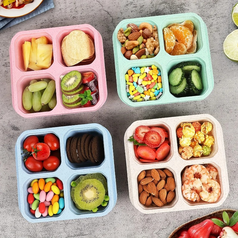 3pcs Bento Snack Boxes with Li - Meal Prep No Microwave บทวิจารณ์และราคา