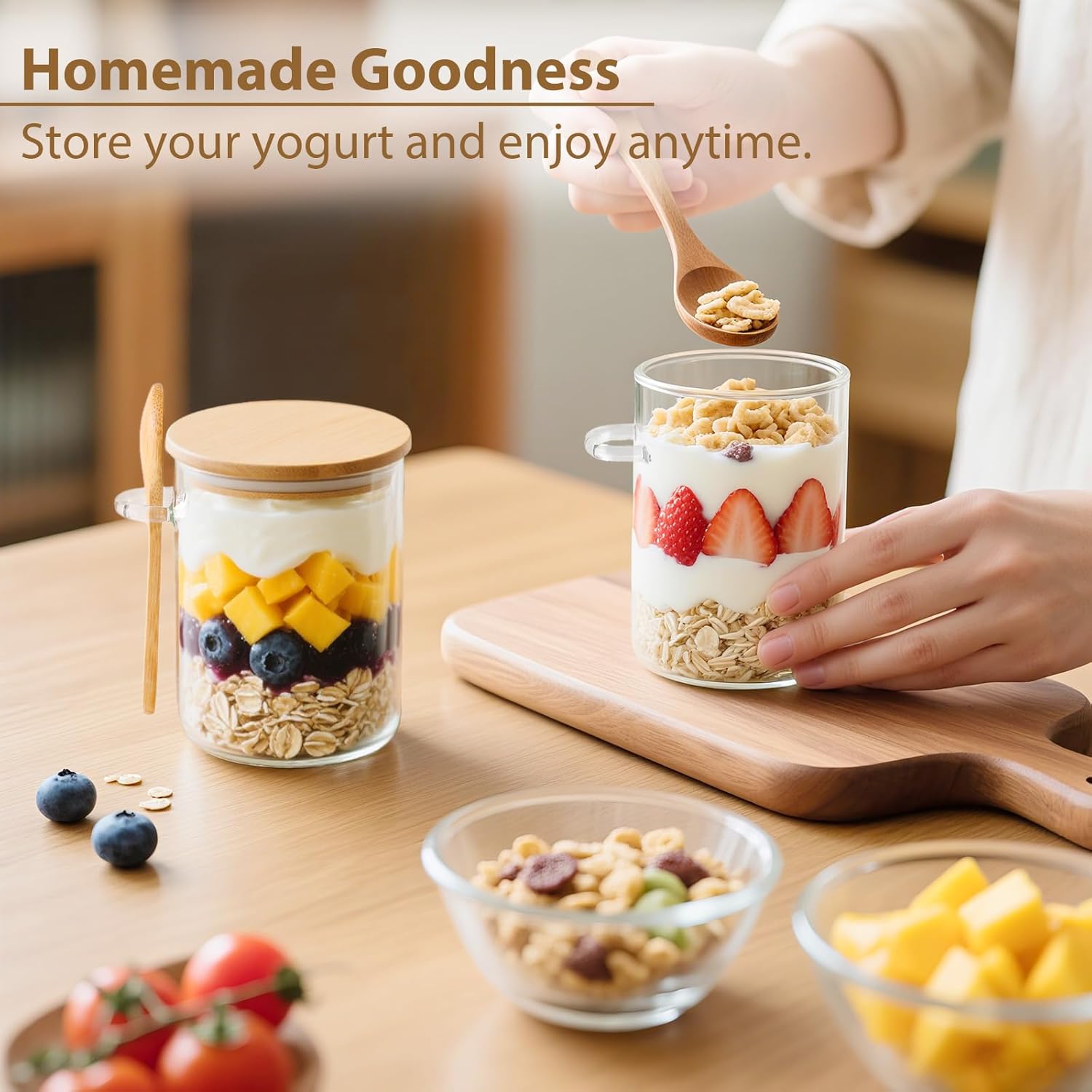 6 Pack Overnight Oats Containe - Overnight Oat Jar บทวิจารณ์และราคา