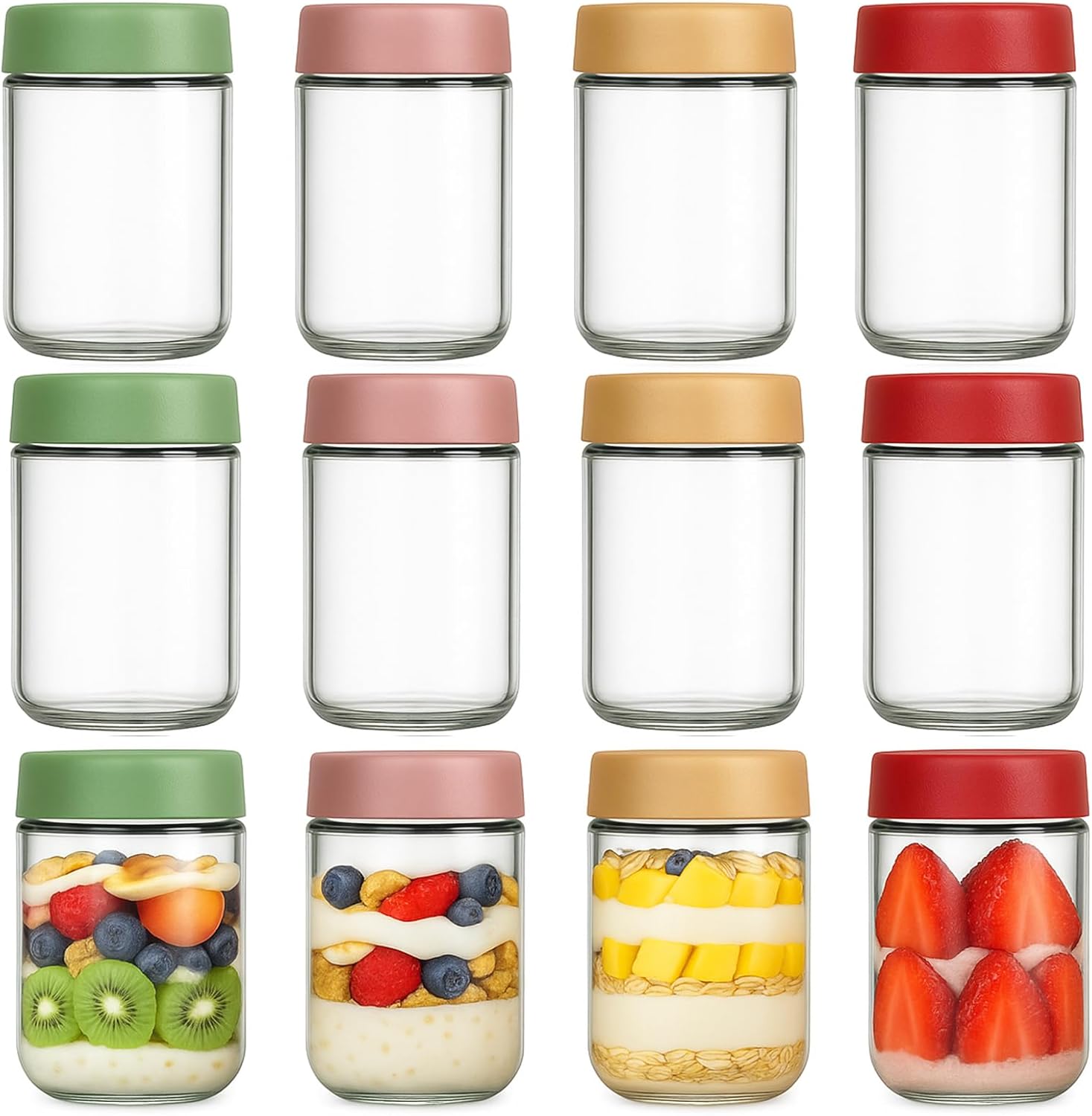 12 Pack Overnight Oats Contain - Overnight Oat Jar บทวิจารณ์และราคา