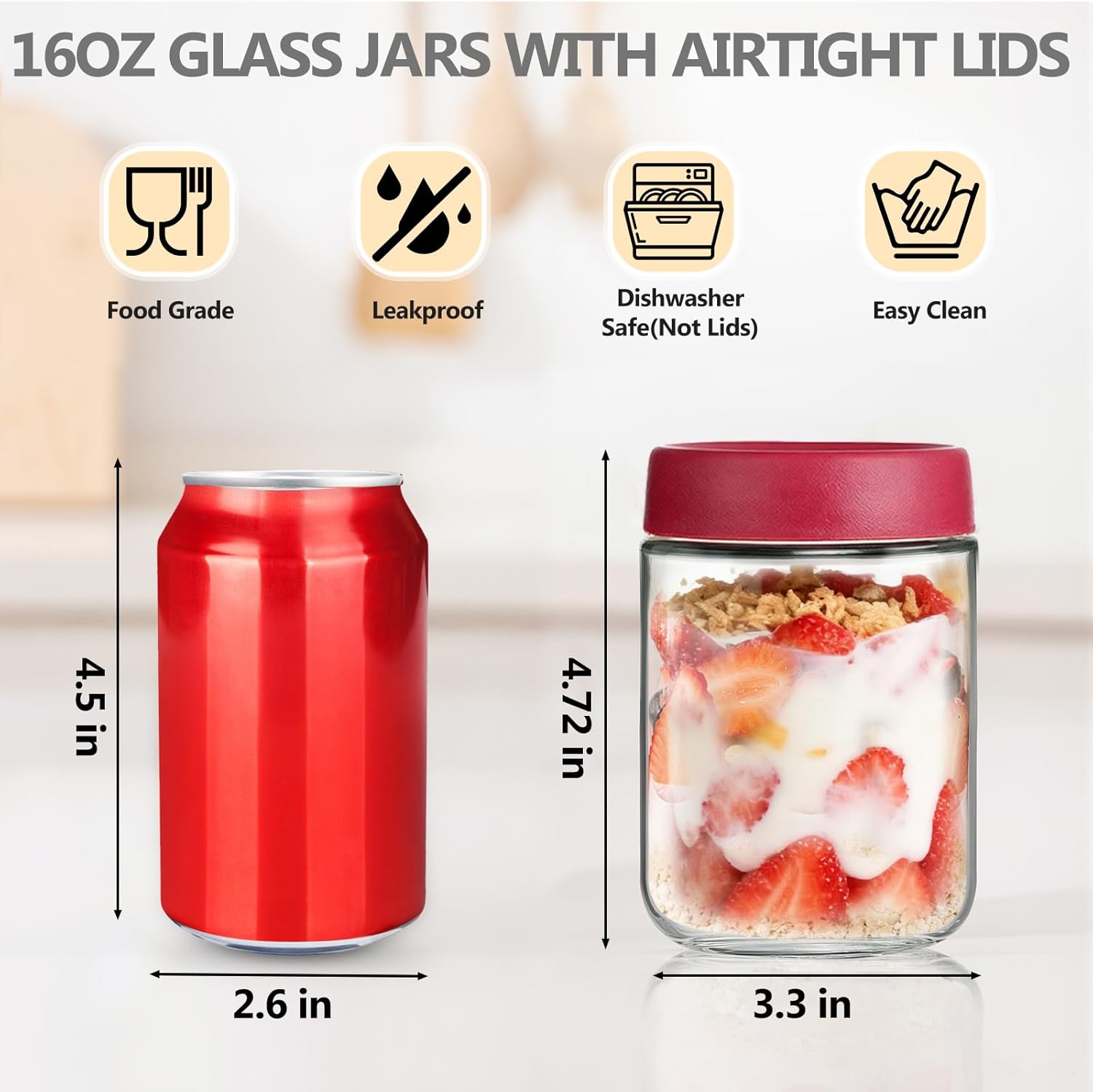 12 Pack Overnight Oats Contain - Overnight Oat Jar บทวิจารณ์และราคา