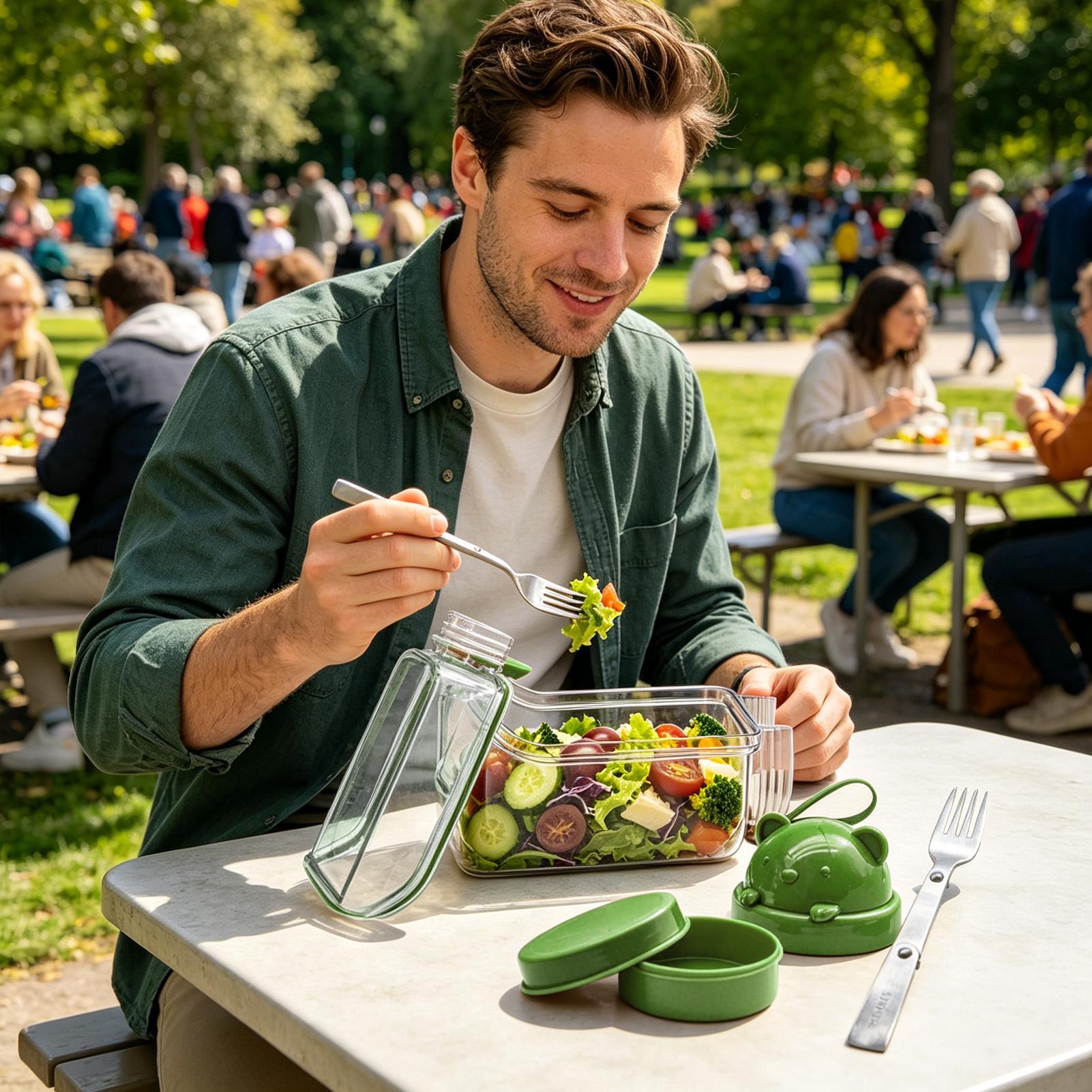 Salad Jar Clear Food Canisters - Meal Prep Gym บทวิจารณ์และราคา