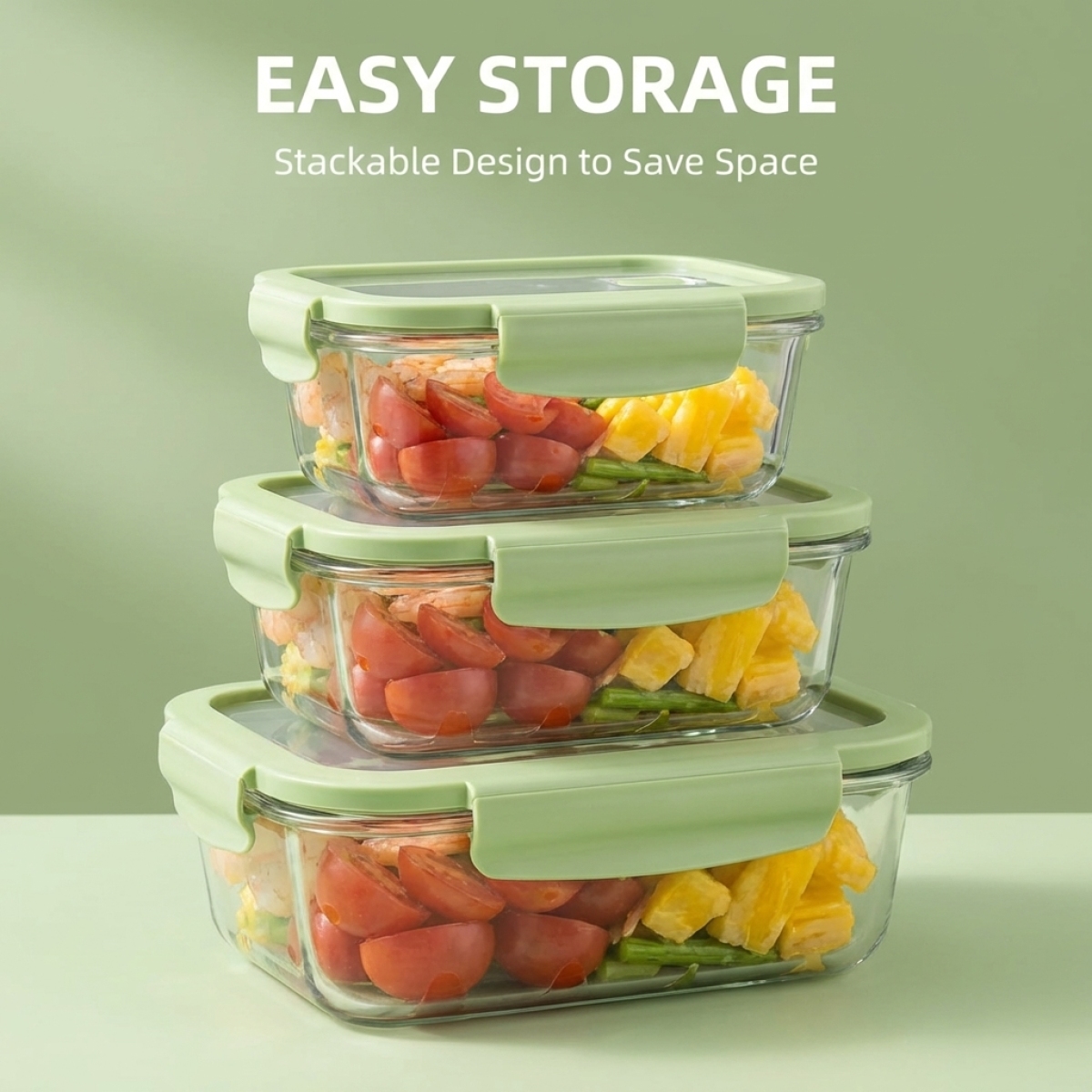 Matcha Green Glass Lunch Box S - Meal Prep No Microwave บทวิจารณ์และราคา