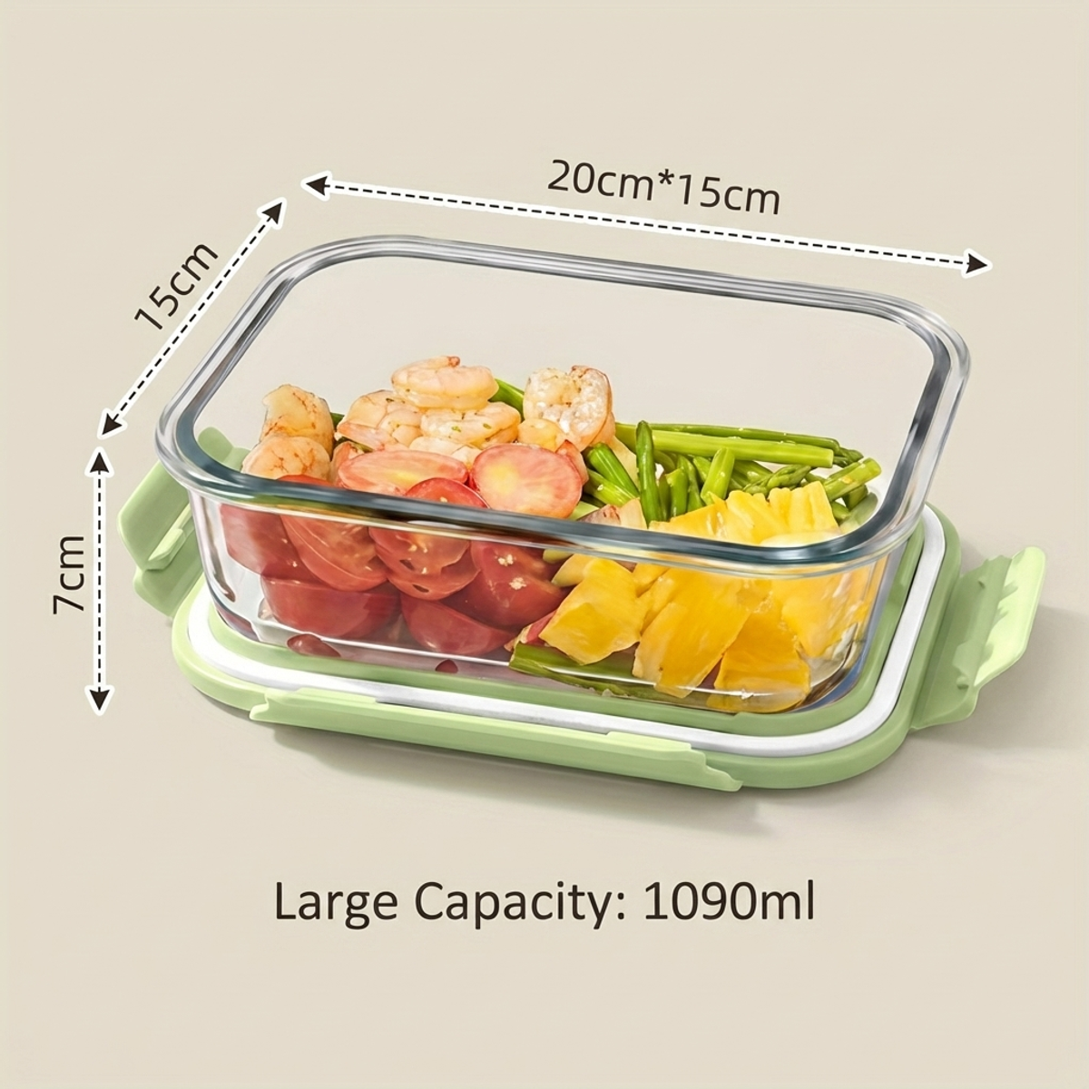Matcha Green Glass Lunch Box S - Meal Prep No Microwave บทวิจารณ์และราคา