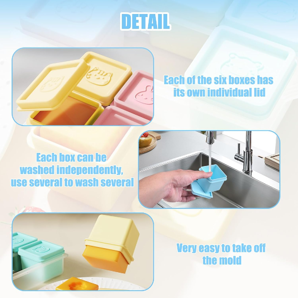 1 pack of 6 silicone food stor - Meal Prep Oatmeal บทวิจารณ์และราคา