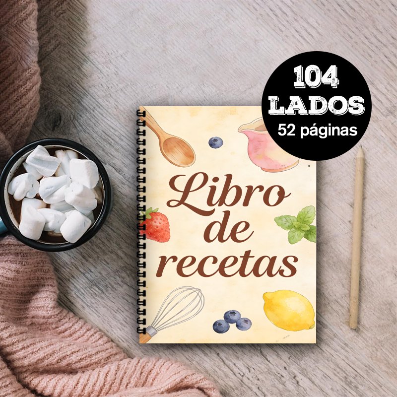 A5 Paper Spanish Recipe Book,  - Meal Prep Recipes Healthy บทวิจารณ์และราคา