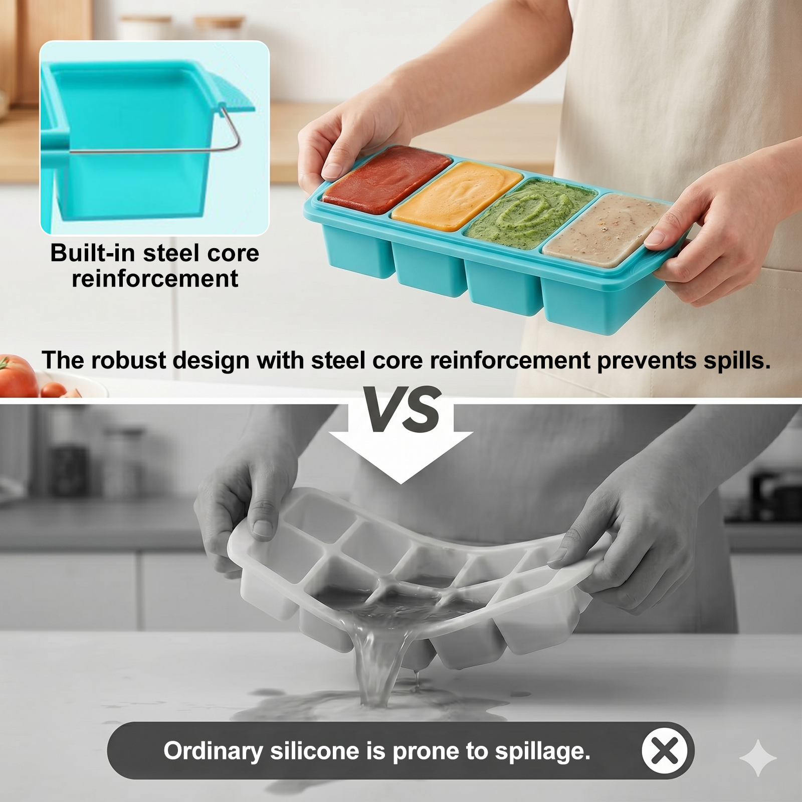 Silicone Soup Freezer Tray wit - Meal Prep Oatmeal บทวิจารณ์และราคา