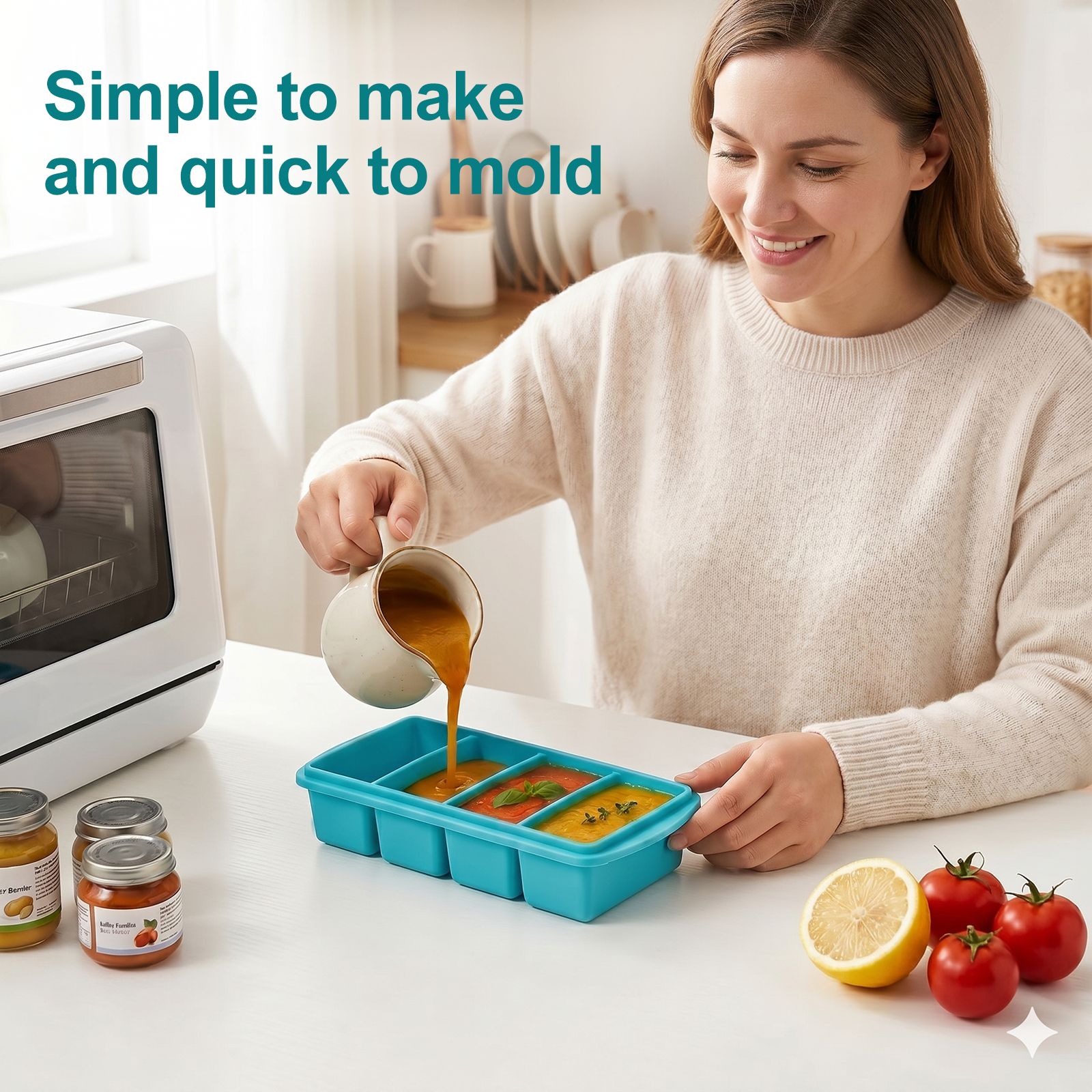 Silicone Soup Freezer Tray wit - Meal Prep Oatmeal บทวิจารณ์และราคา
