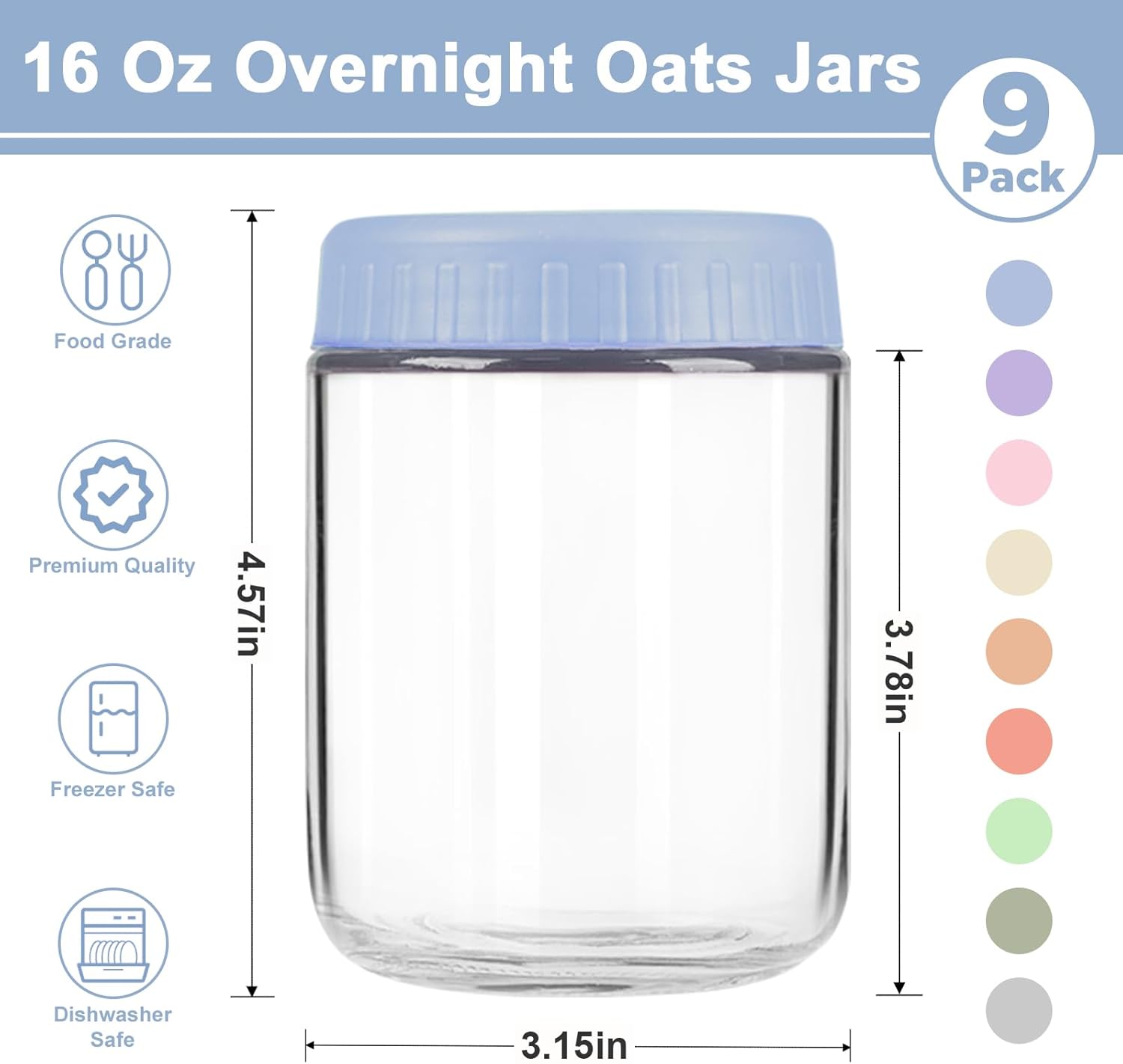 Overnight Oats Containers with - Overnight Oat Jar บทวิจารณ์และราคา