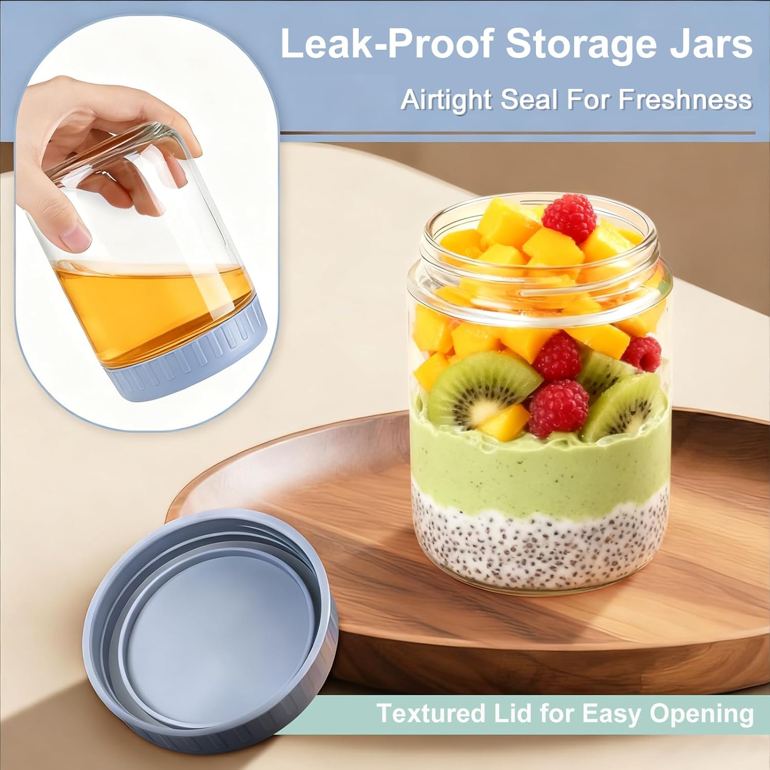 Overnight Oats Containers with - Overnight Oat Jar บทวิจารณ์และราคา
