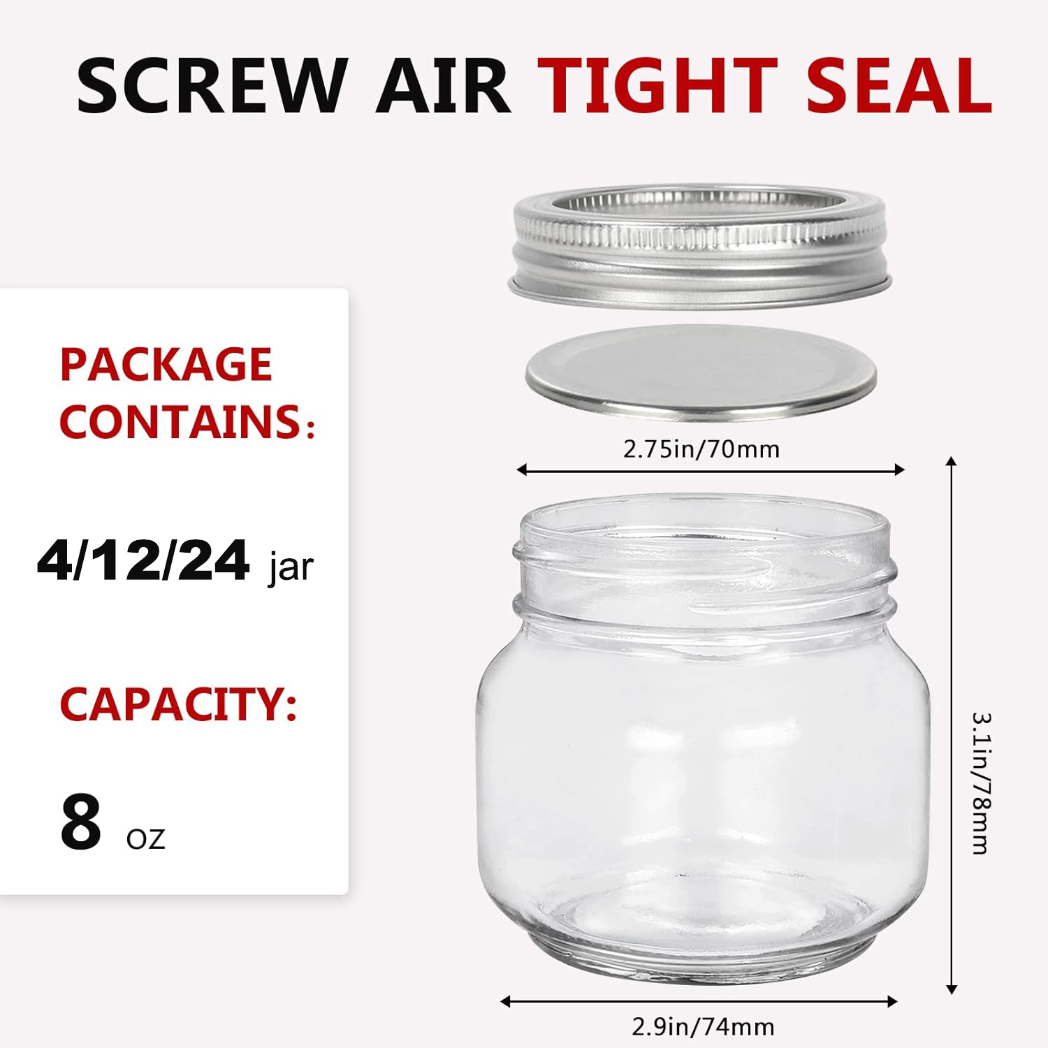 Mason Jars 8oz Regular Mouth G - Overnight Oat Jar บทวิจารณ์และราคา