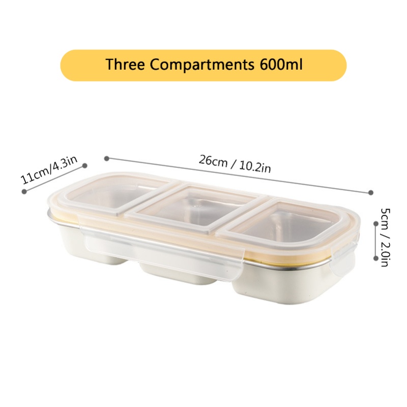 Stainless Steel Lunch Box For  - Meal Prep No Microwave บทวิจารณ์และราคา