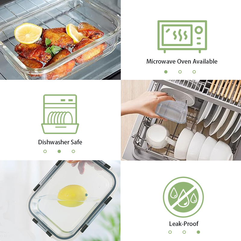 12pcs Glass Lunch Box Food Sto - Meal Prep No Microwave บทวิจารณ์และราคา