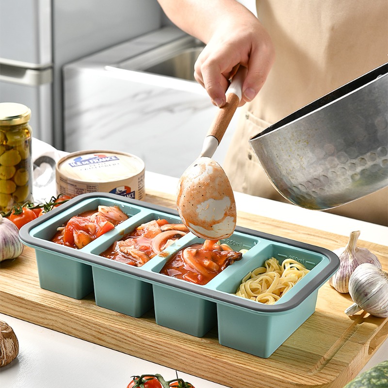 1pc Silicone Food Freezer Tray - Meal Prep Oatmeal บทวิจารณ์และราคา