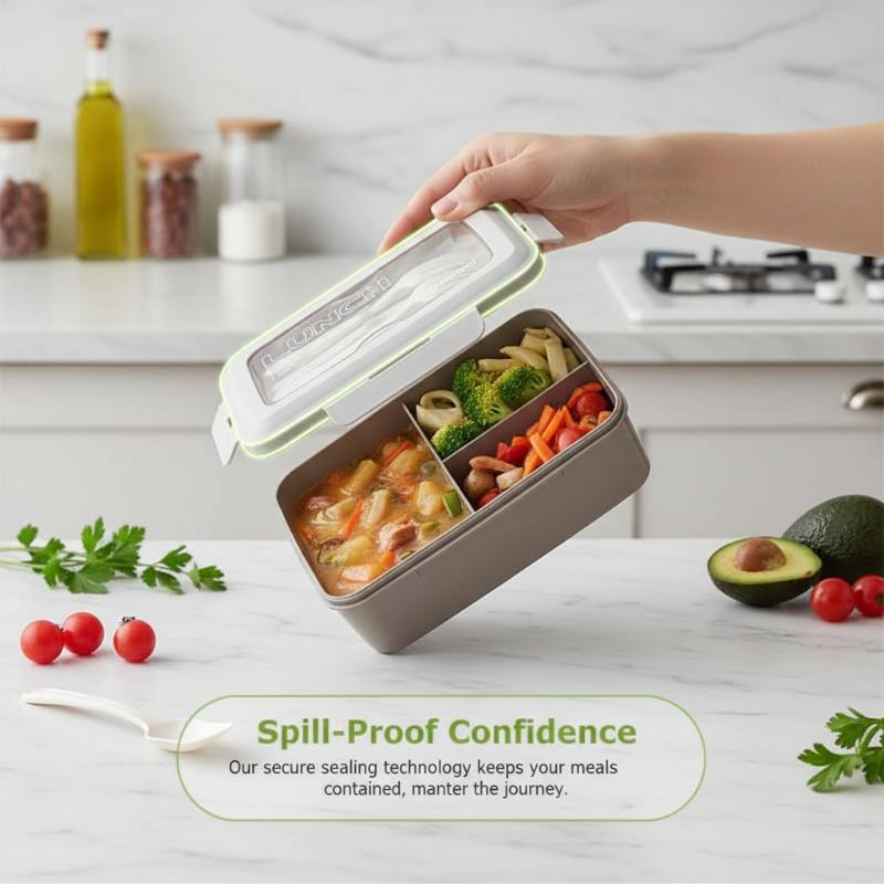 Three Compartment Lunch Box fo - Meal Prep Gym บทวิจารณ์และราคา