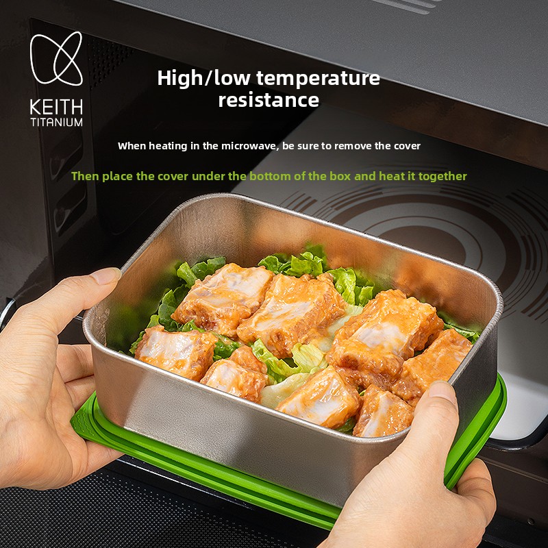 800ml Pure Titanium Lunch Box  - Meal Prep No Microwave บทวิจารณ์และราคา