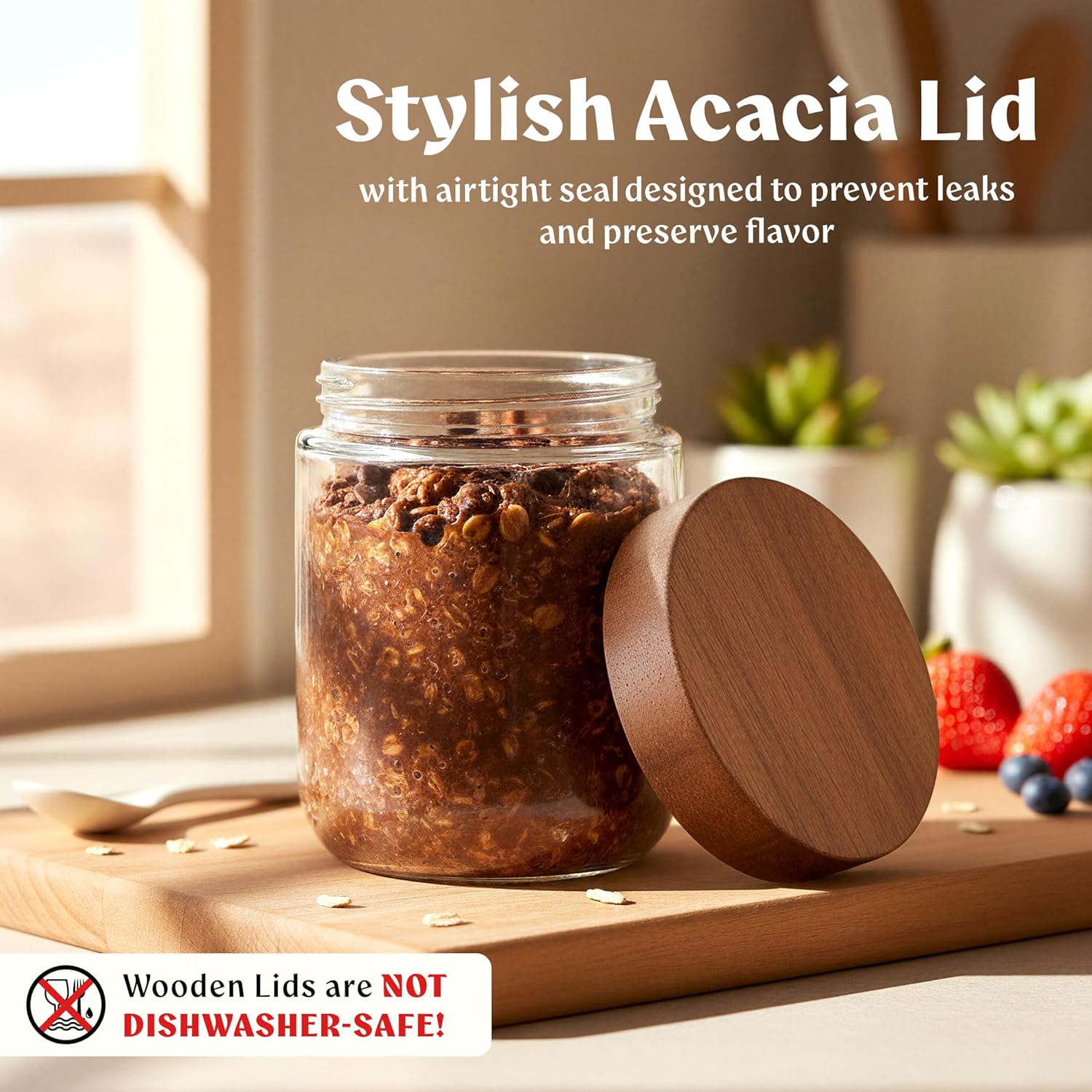 Overnight Oats Containers with - Meal Prep Oatmeal บทวิจารณ์และราคา