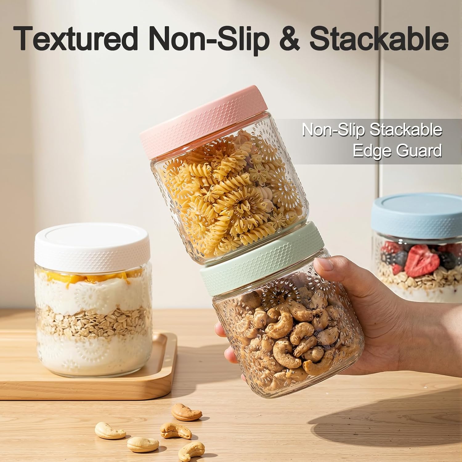6 Pack 16 oz Overnight Oats Co - Overnight Oat Jar บทวิจารณ์และราคา
