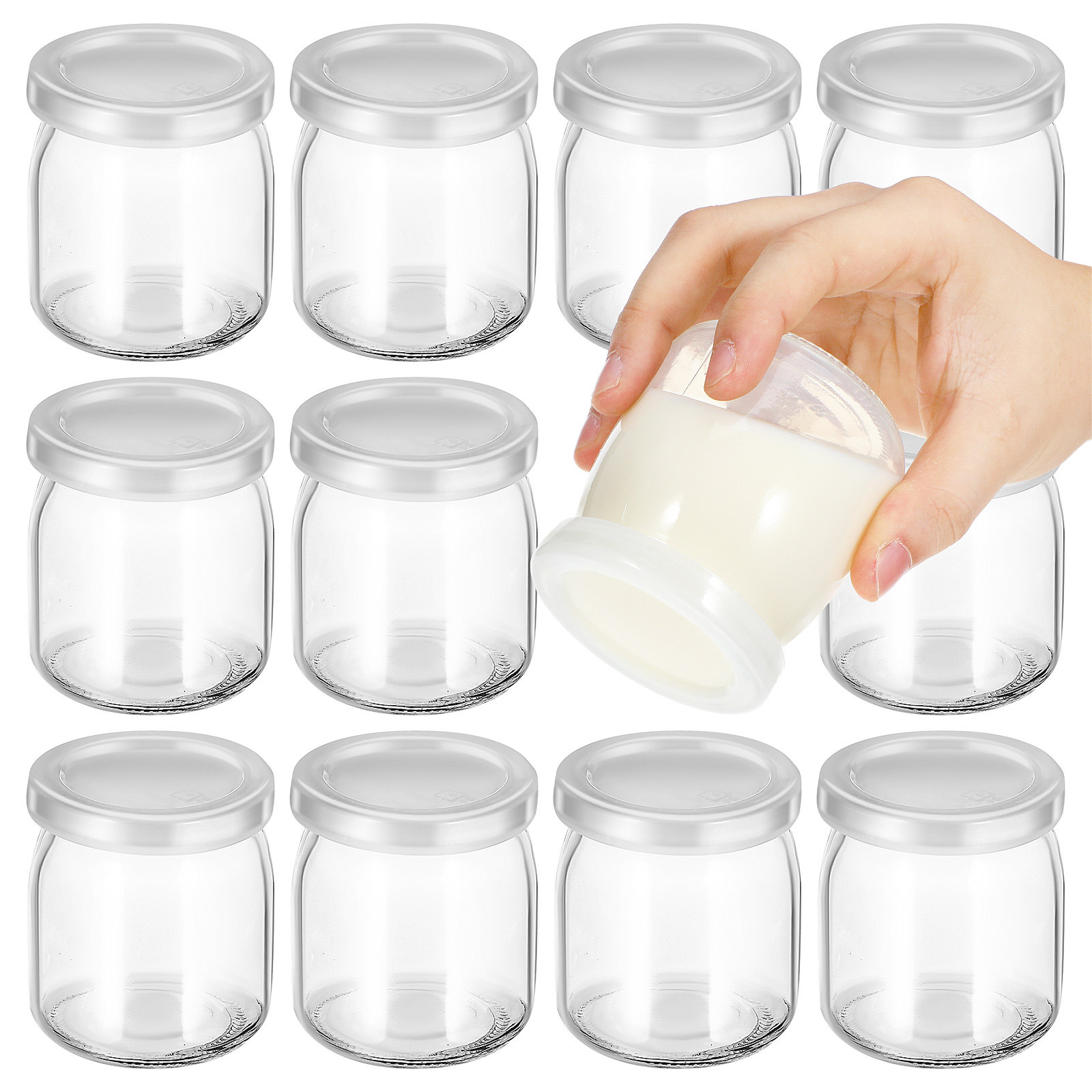 12Pcs Heat Resistant Glass Yog - Meal Prep Yogurt Cups บทวิจารณ์และราคา