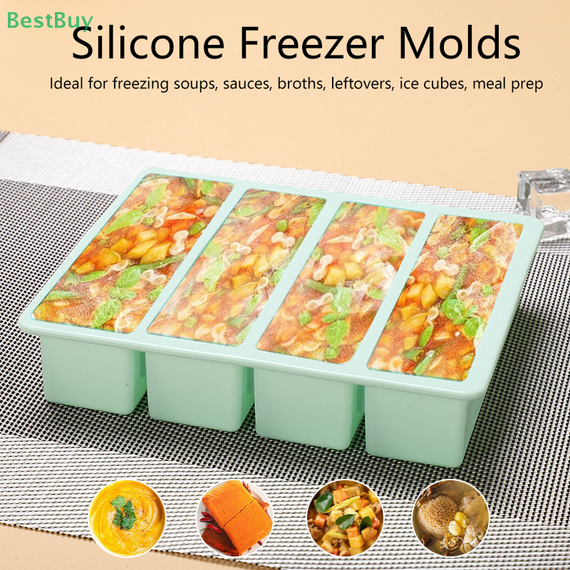 Silicone Freezer Molds With Li - Meal Prep Oatmeal บทวิจารณ์และราคา