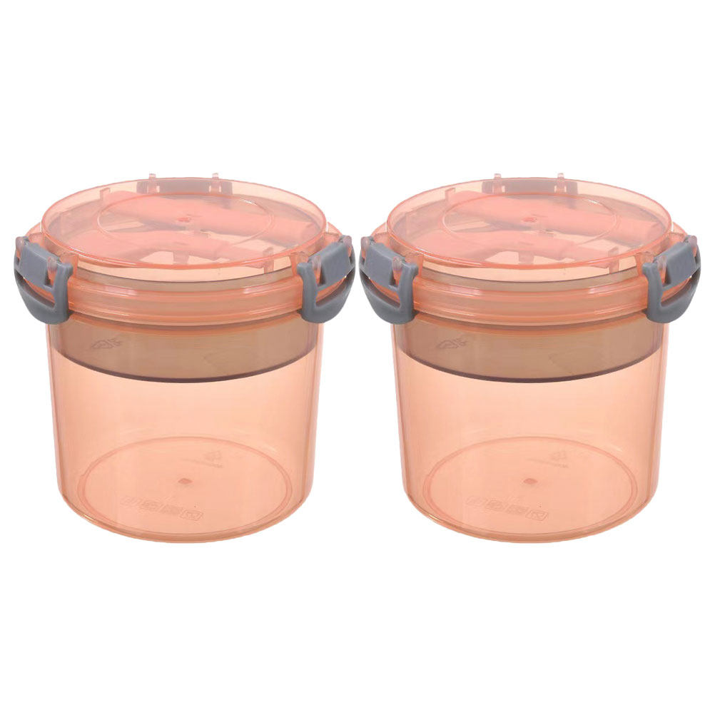 2Pcs Overnight Oats Jar Set Pr - Meal Prep Gym บทวิจารณ์และราคา