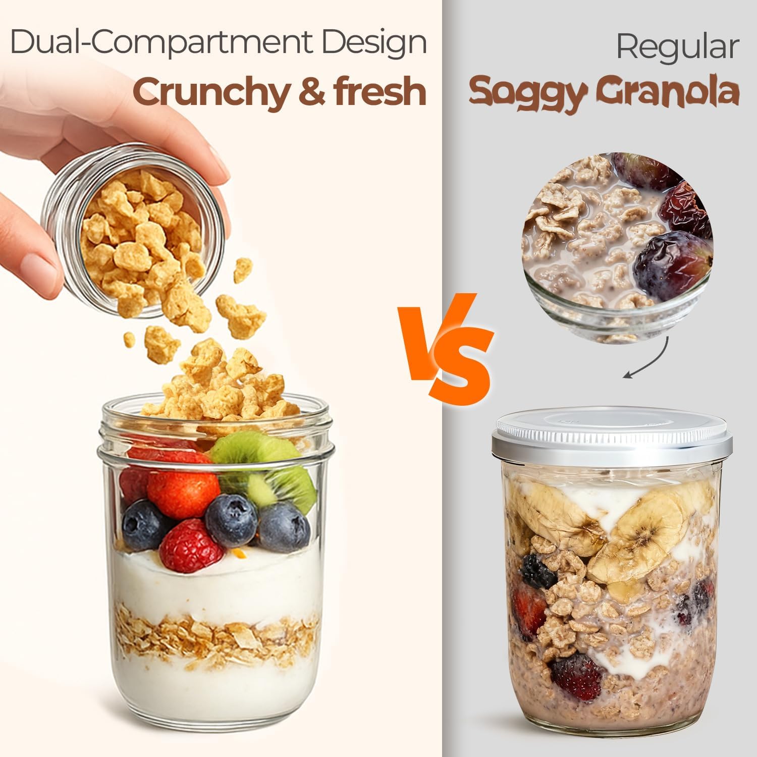 Overnight Oats Containers with - Overnight Oat Jar บทวิจารณ์และราคา