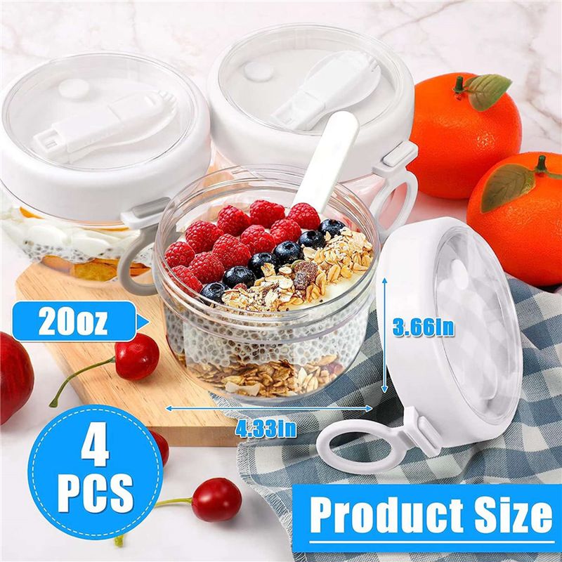 BYBS-8 Pcs Overnight Oats Cont - Overnight Oat Jar บทวิจารณ์และราคา
