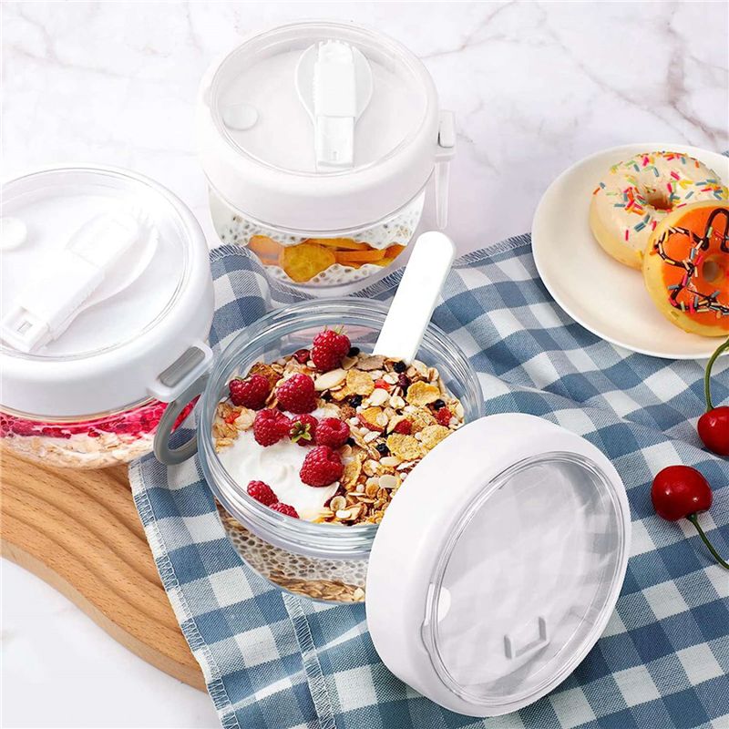 BYBS-8 Pcs Overnight Oats Cont - Overnight Oat Jar บทวิจารณ์และราคา